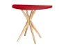 Ekstrawagancki stół CUTTI 100x100 z czerwonym blatem