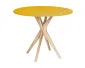 Wyrazisty stół rozkładany CUTTI 100x100 z żółtym blatem