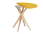 Wyrazisty stół rozkładany CUTTI 100x100 z żółtym blatem