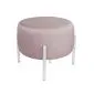 Pufa WILFRED MG VELVET jasnoróżowa/biała aksamitna I sklep meblowy MIRAT.