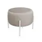 Pufa WILFRED MG VELVET szarobeżowa/biała niska I sklep meblowy MIRAT.
