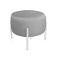 Pufa WILFRED MG VELVET szara/biała niska I sklep meblowy MIRAT.