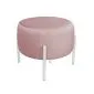 Pufa WILFRED MG VELVET różowa/biała welurowa I sklep meblowy MIRAT.