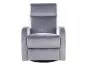 Fotel rozkładany OLIMP VELVET szary wypoczynkowy welurowy | MIRAT. styl GLAMOUR