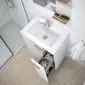 Umywalka meblowa LAU80 80 cm biała ceramiczna z otworem na baterię | MIRAT