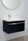 Szafka pod umywalkę meblową VOG 69 cm czarna mat ze stalowym uchwytem | MIRAT