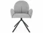Krzesło tapicerowane PLANET RAVEN jasnoszare obracane z funkcją auto-return I sklep meblowy MIRAT.