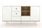 Komoda HARMONI biała z szufladami do salonu | MIRAT. styl GLAMOUR kolekcja HARMONI