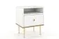 Szafka nocna HARMONI biała z szufladą | MIRAT. w stylu GLAMOUR kolekcja HARMONI