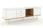 Szafka RTV HARMONI biała z szufladami | MIRAT. styl GLAMOUR kolekcja HARMONI