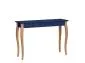 Biurko LILLO granatowe na drewnianych nogach z szufladą | MIRAT. styl SKANDYNAWSKI