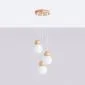 Lampa wisząca PEKKA 3P biała/naturalne drewno kule | sklep MIRAT  kolekcja pekka