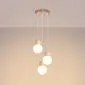 Lampa wisząca PEKKA 3P biała/naturalne drewno kule | sklep MIRAT  kolekcja pekka