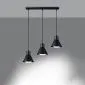 Lampa wisząca TAZILA 3 czarna loftowa [ES111] | sklep MIRAT  kolekcja tazila