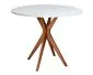 Stół okrągły CUTTI 80x80 biały/dąb I sklep meblowy MIRAT.