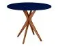 Stół okrągły CUTTI 80x80 granatowy/dąb I sklep meblowy MIRAT.
