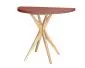 Stół półokrągły CUTTI 90x90 rozkładany koralowy/dąb I sklep meblowy MIRAT. styl PASTELE