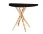Stół półokrągły CUTTI 90x90 rozkładany czarny/dąb I sklep meblowy MIRAT. styl PASTELE