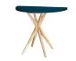 Stół półokrągły CUTTI 90x90 rozkładany petrol blue/dąb I sklep meblowy MIRAT. styl PASTELE