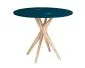 Stół półokrągły CUTTI 90x90 rozkładany petrol blue/dąb I sklep meblowy MIRAT. styl PASTELE