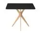 Loftowy stół CUTTI 55x80 z czarnym blatem styl SKANDYNAWSKI