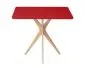 Wyrazisty stół CUTTI 55x80 czerwony  styl SKANDYNAWSKI