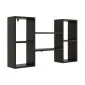 Nowoczesna półka ALESIA 6 czarna wisząca | MIRAT. styl LOFT