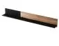 Półka RANDOM P-2 dąb/czarna do salonu wisząca | MIRAT. styl LOFT kolekcja RANDOM