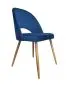 Krzesło ISKAR 2 VELVET granatowe/dąb w stylu glamour | MIRAT. w stylu GLAMOUR kolekcja