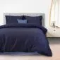 Pościel satyna bawełniana ciemny granat 026/160x200  | MIRAT.