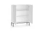 Komoda wysoka KLARA 2D biały mat podstawa z cichym domykiem I sklep meblowy MIRAT. styl GLAMOUR