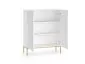 Komoda wysoka KLARA 2D biały mat podstawa z cichym domykiem I sklep meblowy MIRAT. styl GLAMOUR