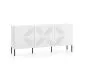 Komoda KLARA 3D biały mat do nowoczesnego salonu I sklep meblowy MIRAT. styl GLAMOUR