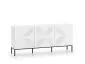 Komoda KLARA 3D biały mat z podstawą w stylu glamour I sklep meblowy MIRAT. styl GLAMOUR