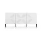 Komoda KLARA 3D biały mat do nowoczesnego salonu I sklep meblowy MIRAT. styl GLAMOUR