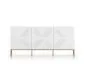 Komoda KLARA 3D biały mat z podstawą w stylu glamour I sklep meblowy MIRAT. styl GLAMOUR
