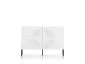 Komoda KLARA 2D biały mat na metalowych nogach I sklep meblowy MIRAT. styl GLAMOUR