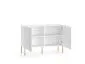 Komoda KLARA 2D biały mat na metalowych nogach I sklep meblowy MIRAT. styl GLAMOUR