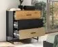 Komoda COLT 05 3S 90 dąb złoty craft/czarna I sklep meblowy MIRAT. styl LOFT kolekcja COLT