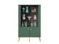 Witryna niska GRIN zielona do salonu polskiej produkcji I sklep meblowy MIRAT. styl GLAMOUR