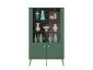 Witryna niska GRIN zielona do salonu polskiej produkcji I sklep meblowy MIRAT. styl GLAMOUR