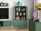 Witryna niska GRIN zielona do salonu polskiej produkcji I sklep meblowy MIRAT. styl GLAMOUR