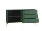 Komoda GRIN 2D3S zielona dwudrzwiowa nowoczesna I sklep meblowy MIRAT. styl GLAMOUR