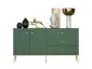 Komoda GRIN 2D3S zielona dwudrzwiowa nowoczesna I sklep meblowy MIRAT. styl GLAMOUR