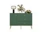 Komoda GRIN 1D3S zielona z szufladami z pełnym wysuwem I sklep meblowy MIRAT. styl GLAMOUR kolekcja GRIN
