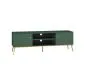 Szafka RTV GRIN 160 zielona na złotych metalowych nogach I sklep meblowy MIRAT. styl GLAMOUR kolekcja GRIN