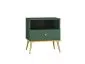 Szafka nocna GRIN 1S zielona do sypialni w stylu glamour I sklep meblowy MIRAT. styl GLAMOUR kolekcja GRIN
