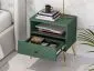Szafka nocna GRIN 1S zielona do sypialni w stylu glamour I sklep meblowy MIRAT. styl GLAMOUR kolekcja GRIN