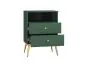 Szafka nocna GRIN 2S zielona z półką polskiej produkcji I sklep meblowy MIRAT. styl GLAMOUR kolekcja GRIN
