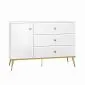 Komoda GALENA 1D3S biały połysk elegancka w stylu glamour I sklep meblowy MIRAT. styl GLAMOUR kolekcja GALENA